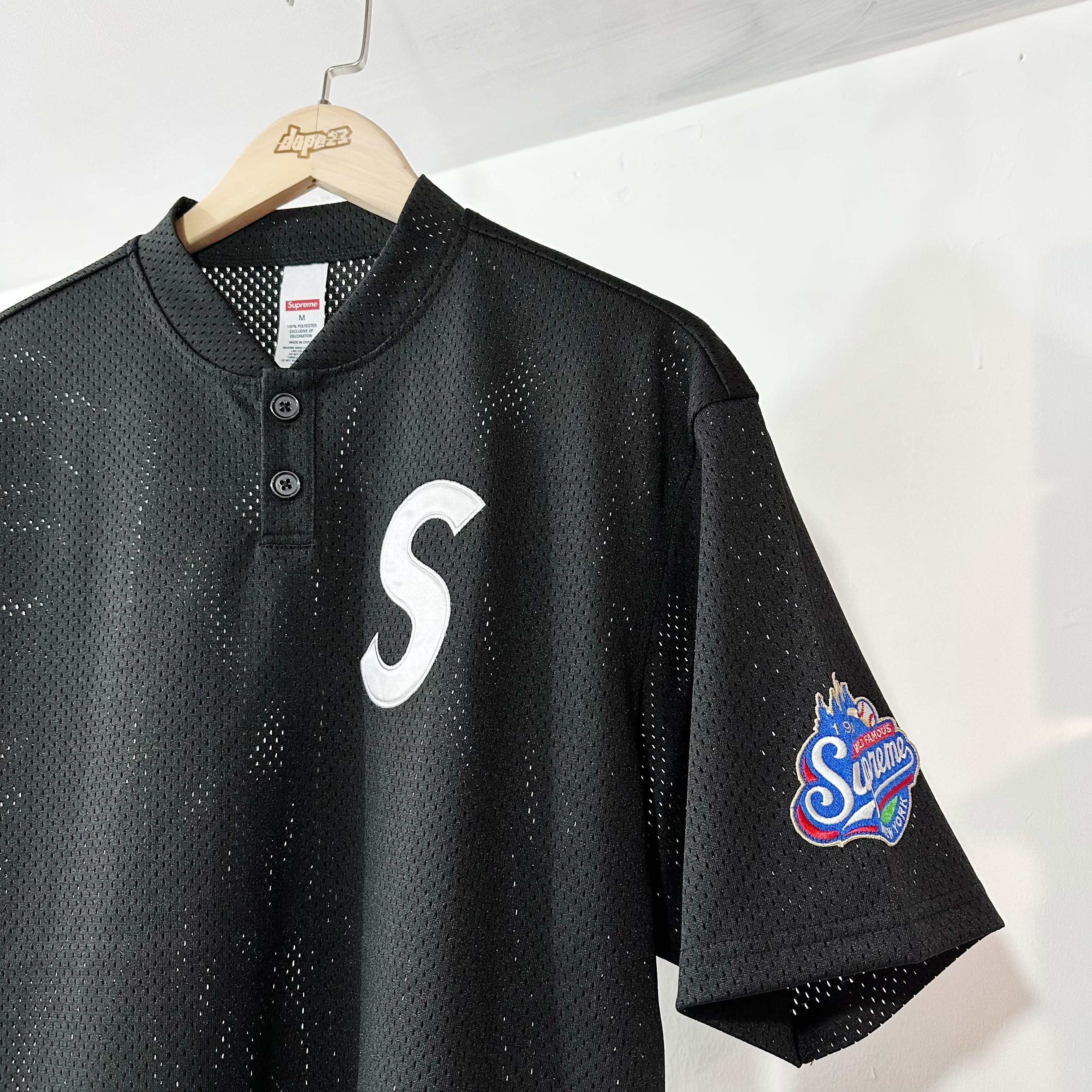 【SUPREME】S LOGO BASEBALL HENLEY NAVY - 24FW Supreme S Logo Baseball Henley Navy 2024 (Size Medium