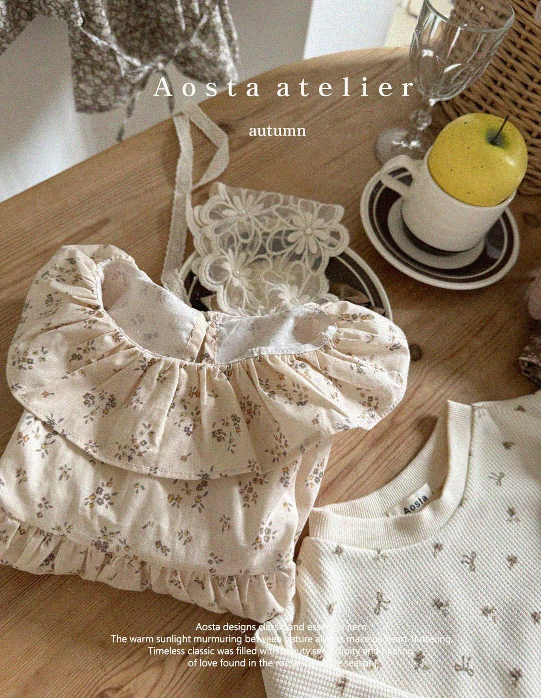 韓國 Aosta-秋款經典翻領娃娃上衣