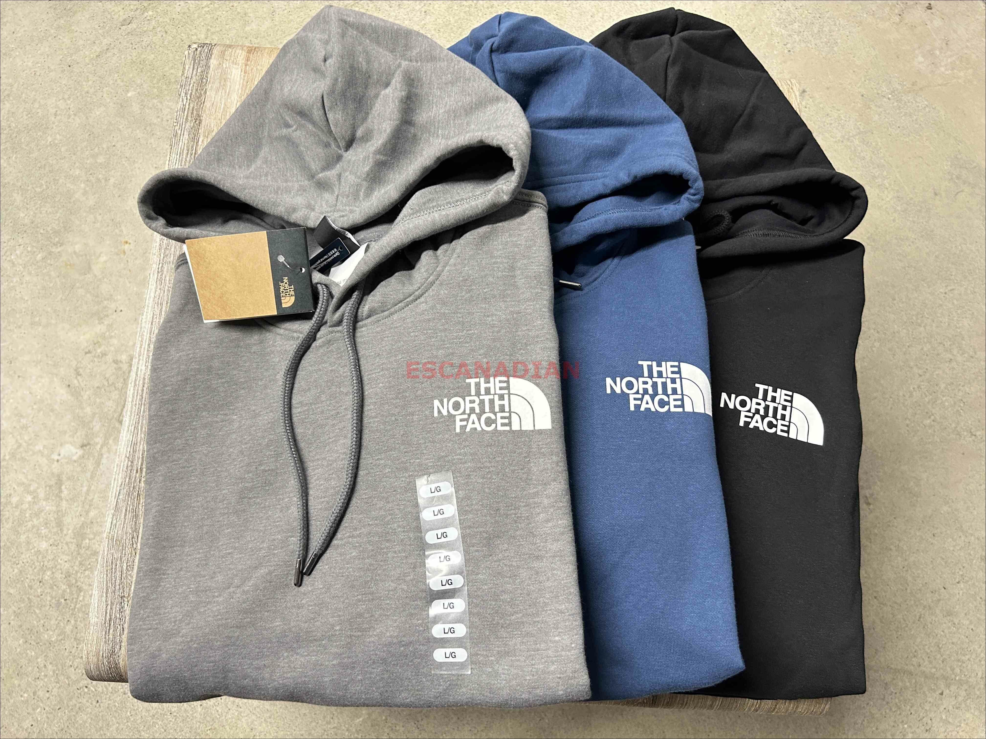 THE NORTH FACE 男大人 經典正反LOGO 刷毛 帽TEE (前小後大) (3色)