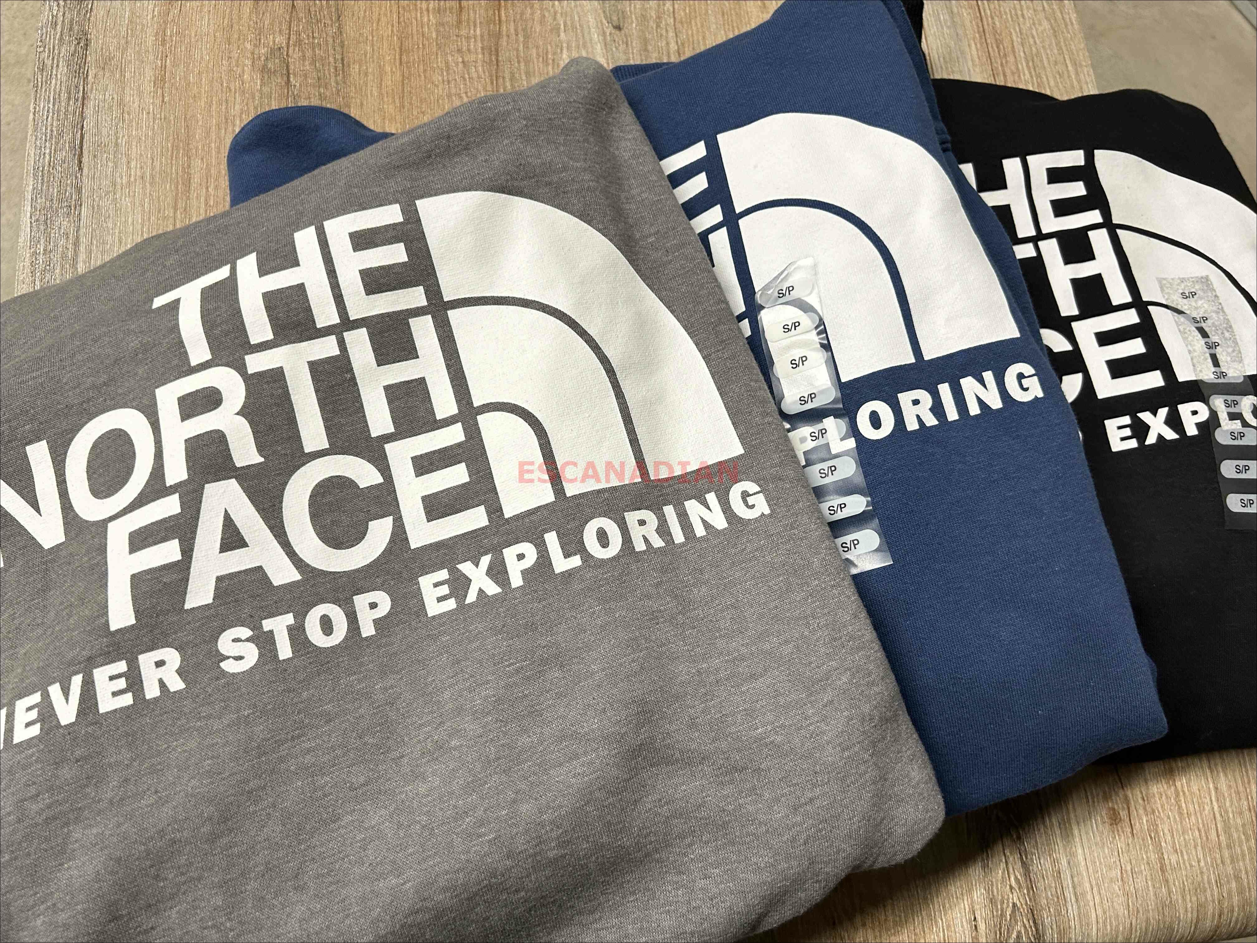 THE NORTH FACE 男大人 經典正反LOGO 刷毛 帽TEE (前小後大) (3色)