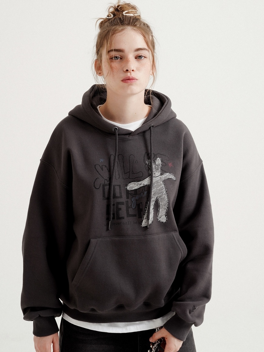 <預購> 韓國WV PROJECT WILL BE迷幻兔兔高磅刷毛帽T#帽踢