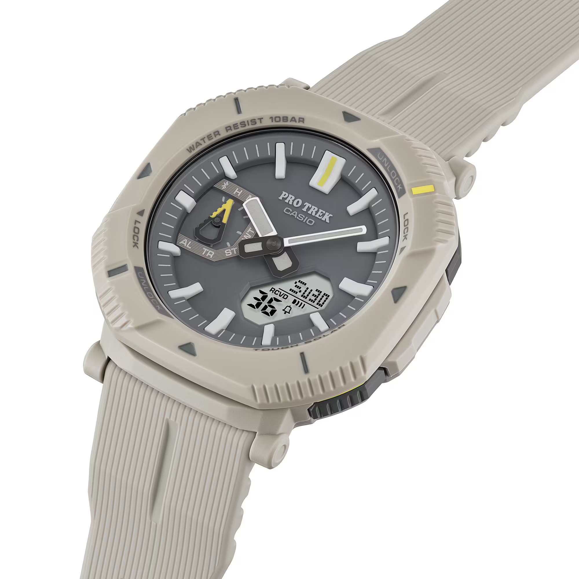 萬年鐘錶 -  CASIO 卡西歐 PROTREK  登山錶  PRJ-B001 系列 太陽能藍芽可轉動錶框登山電子錶  PRJ-B001-7  錶徑 : 46mm