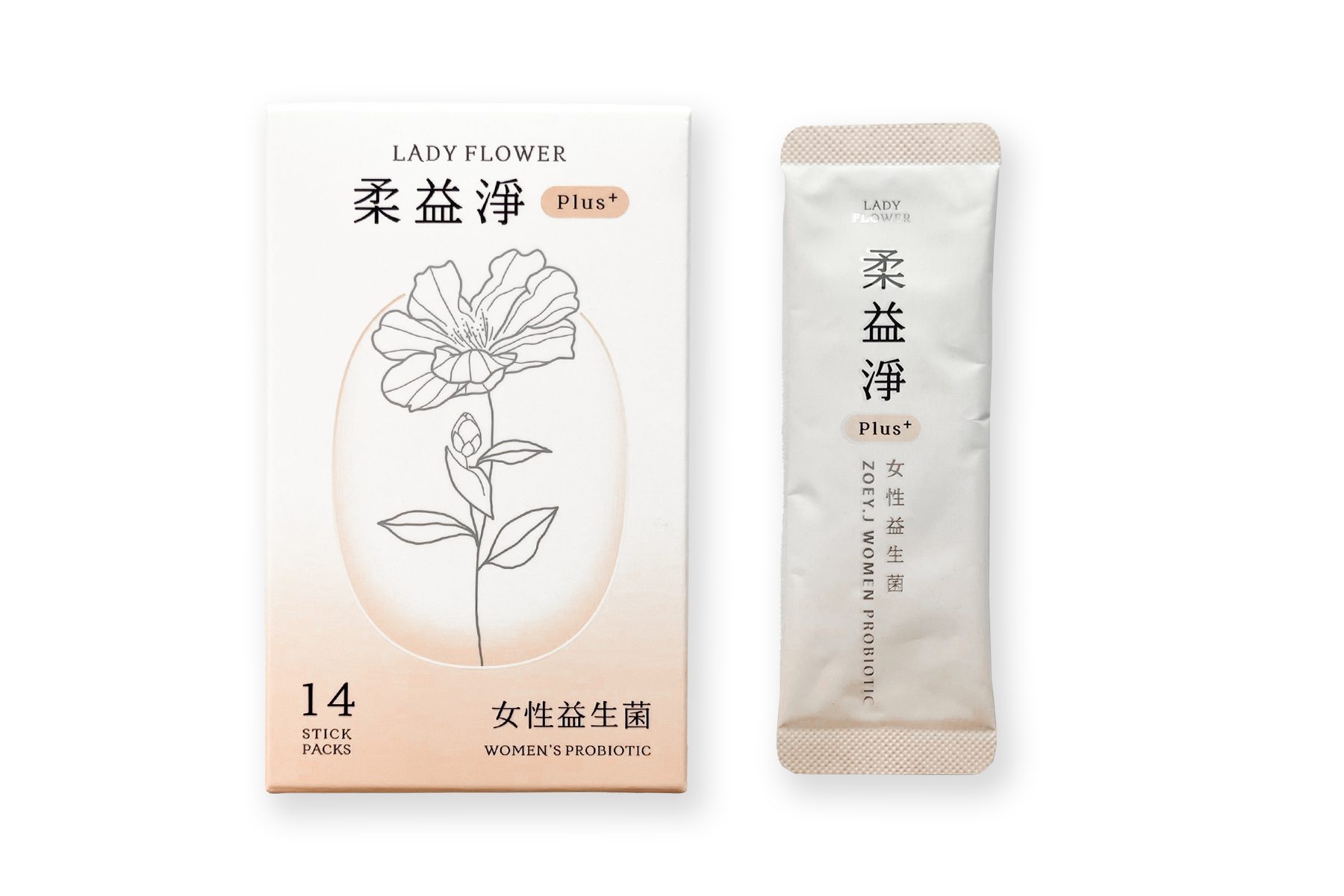 柔益淨Plus+ 女性益生菌 14入輕巧包｜國際運送