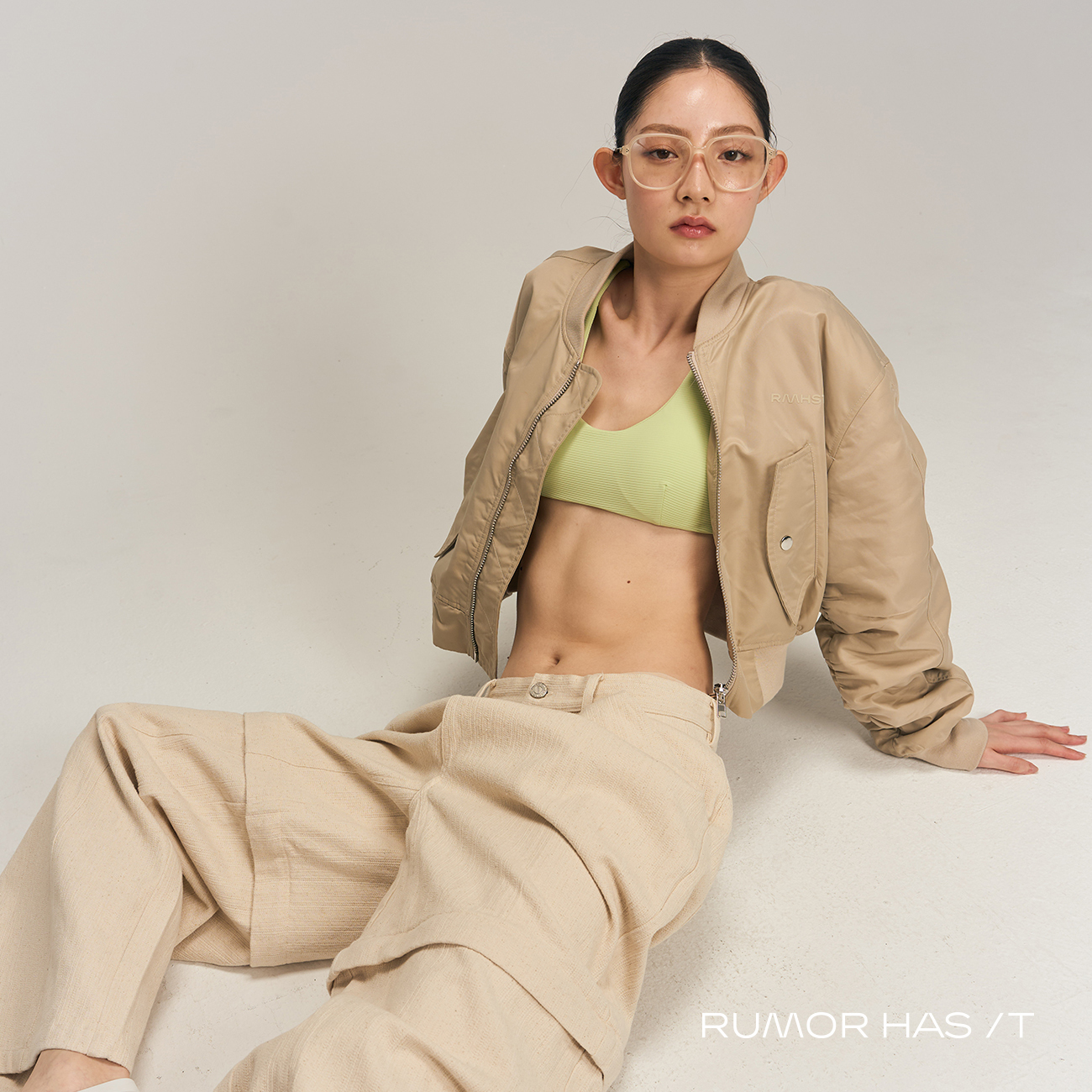 U Shaped Bra Top-Light Green