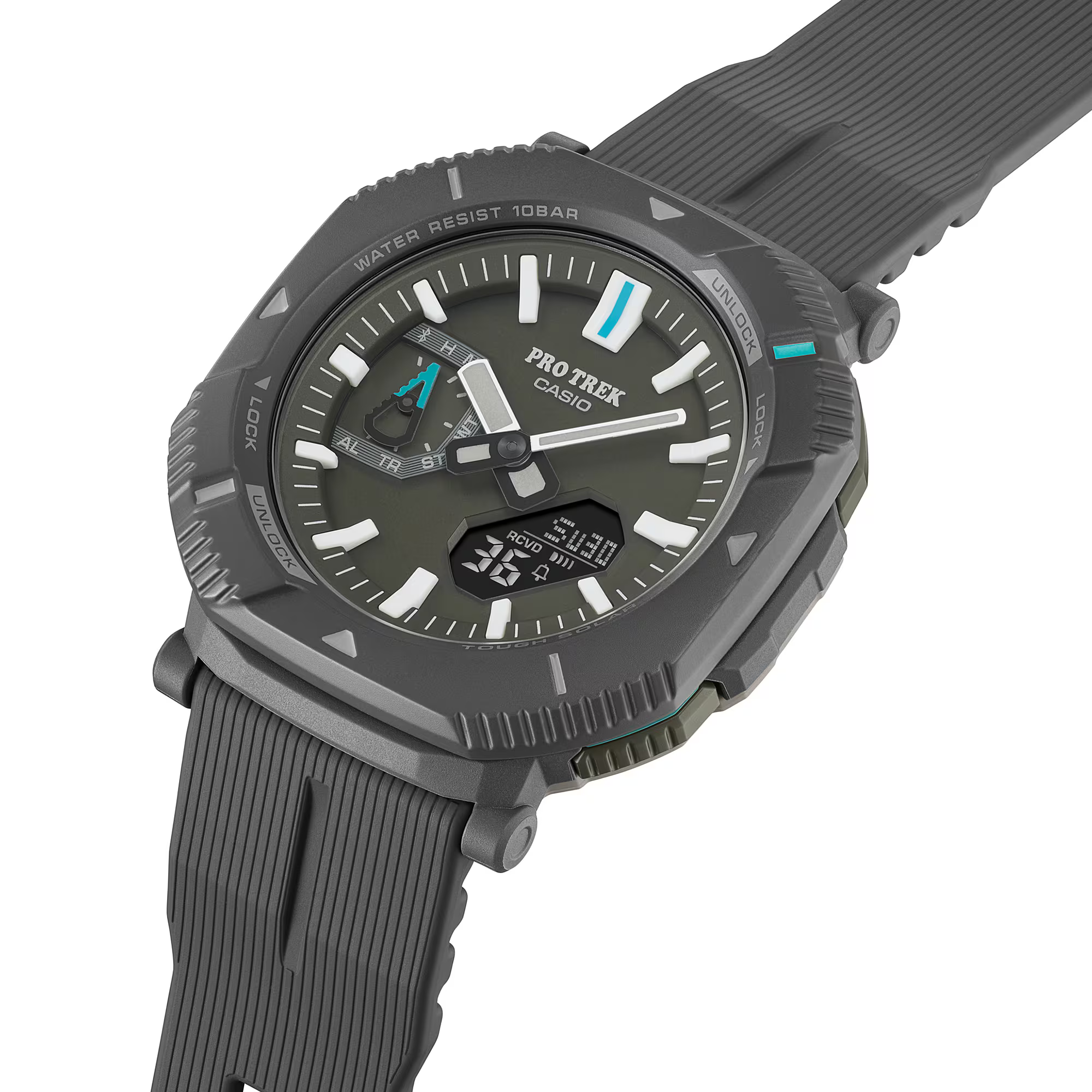 萬年鐘錶 -  CASIO 卡西歐 PROTREK  登山錶  PRJ-B001 系列 太陽能藍芽可轉動錶框登山電子錶  PRJ-B001-1  錶徑 : 46mm