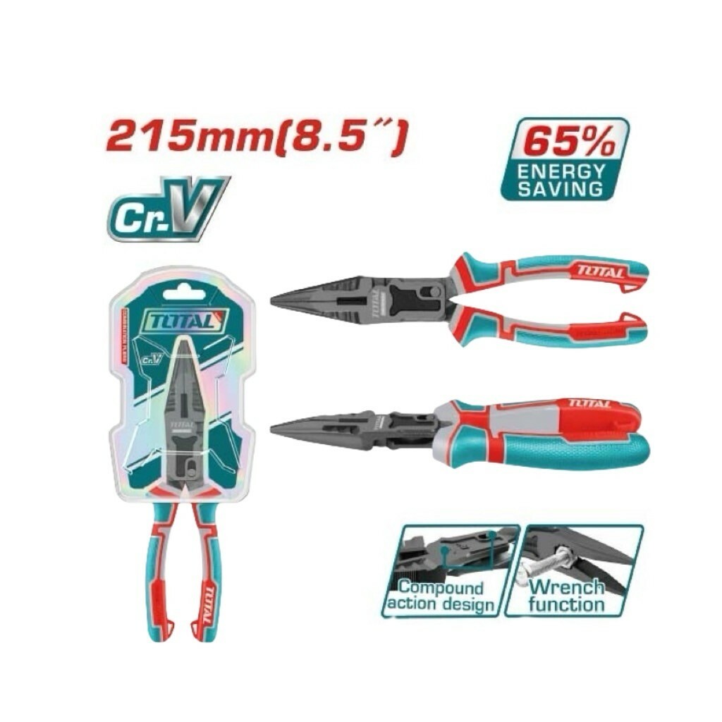 TOTAL 省力尖嘴鉗 8.5吋 (THTC520806)