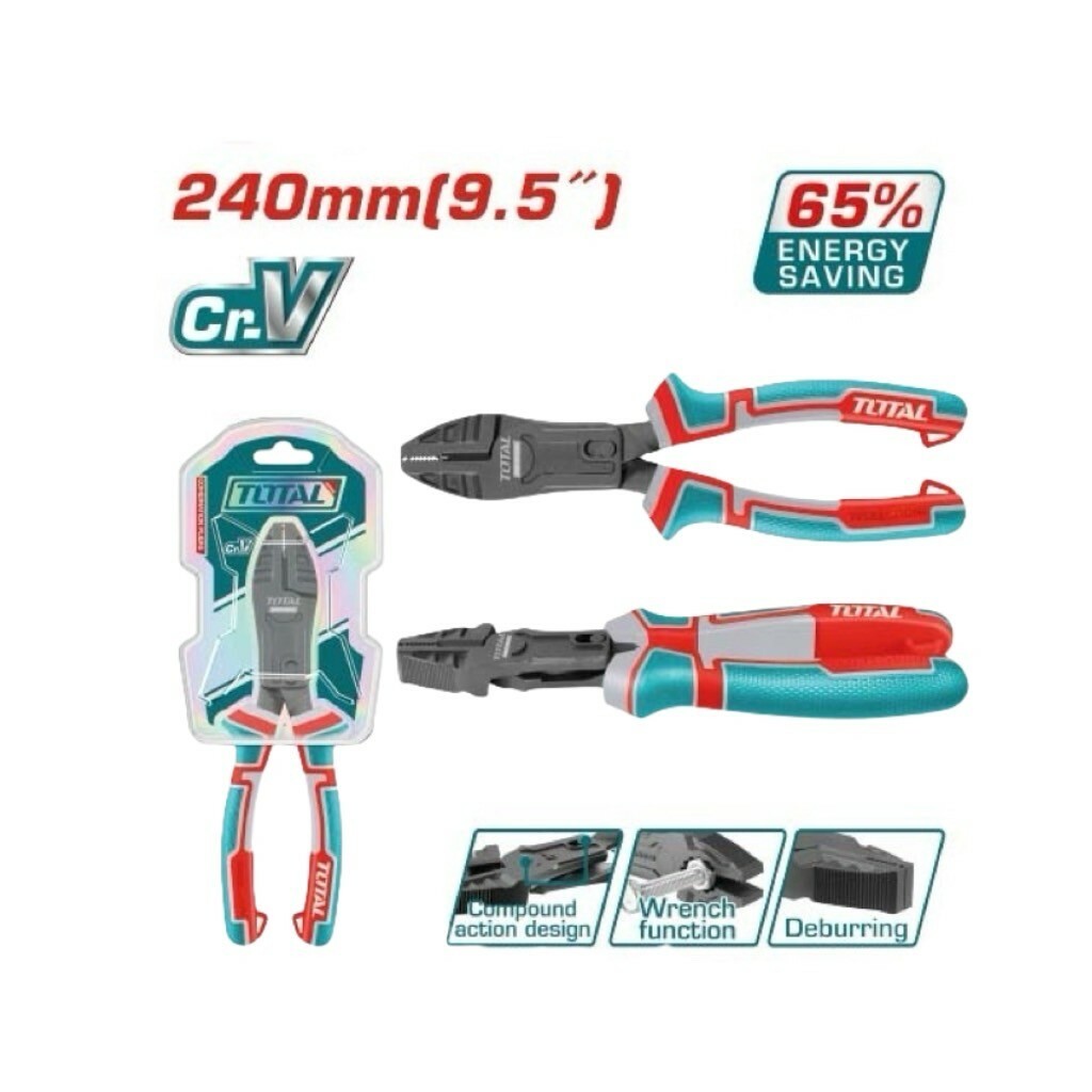 TOTAL 超省力鋼絲鉗 9.5吋 (THTC510956)