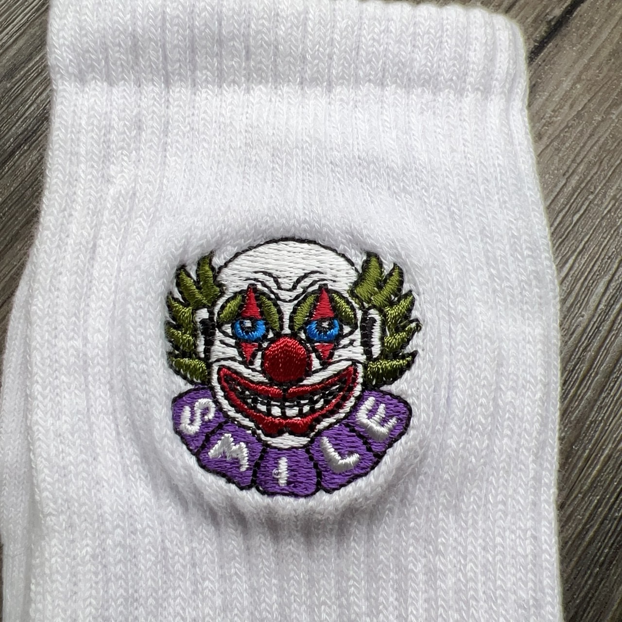 【SCSXU7】JOKER小丑刺繡毛巾襪