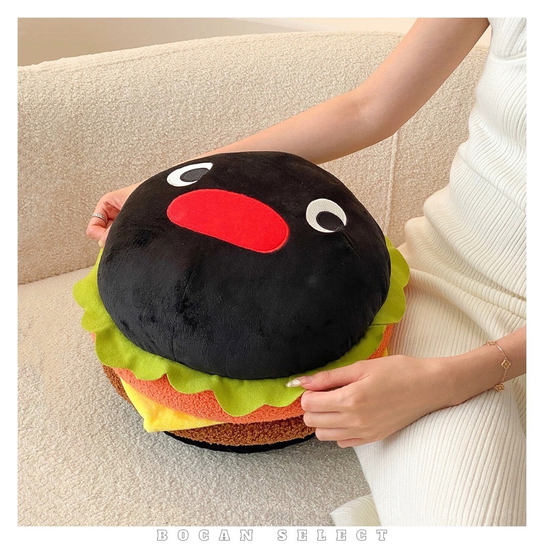 <官方授權> PINGU企鵝家族 漢堡抱枕🍔
