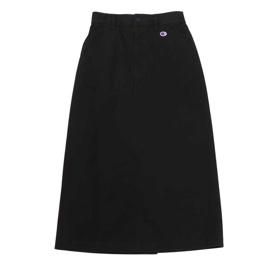 女款- CASUALA字棉質水洗工裝長裙-黑色（CW-A207-090）