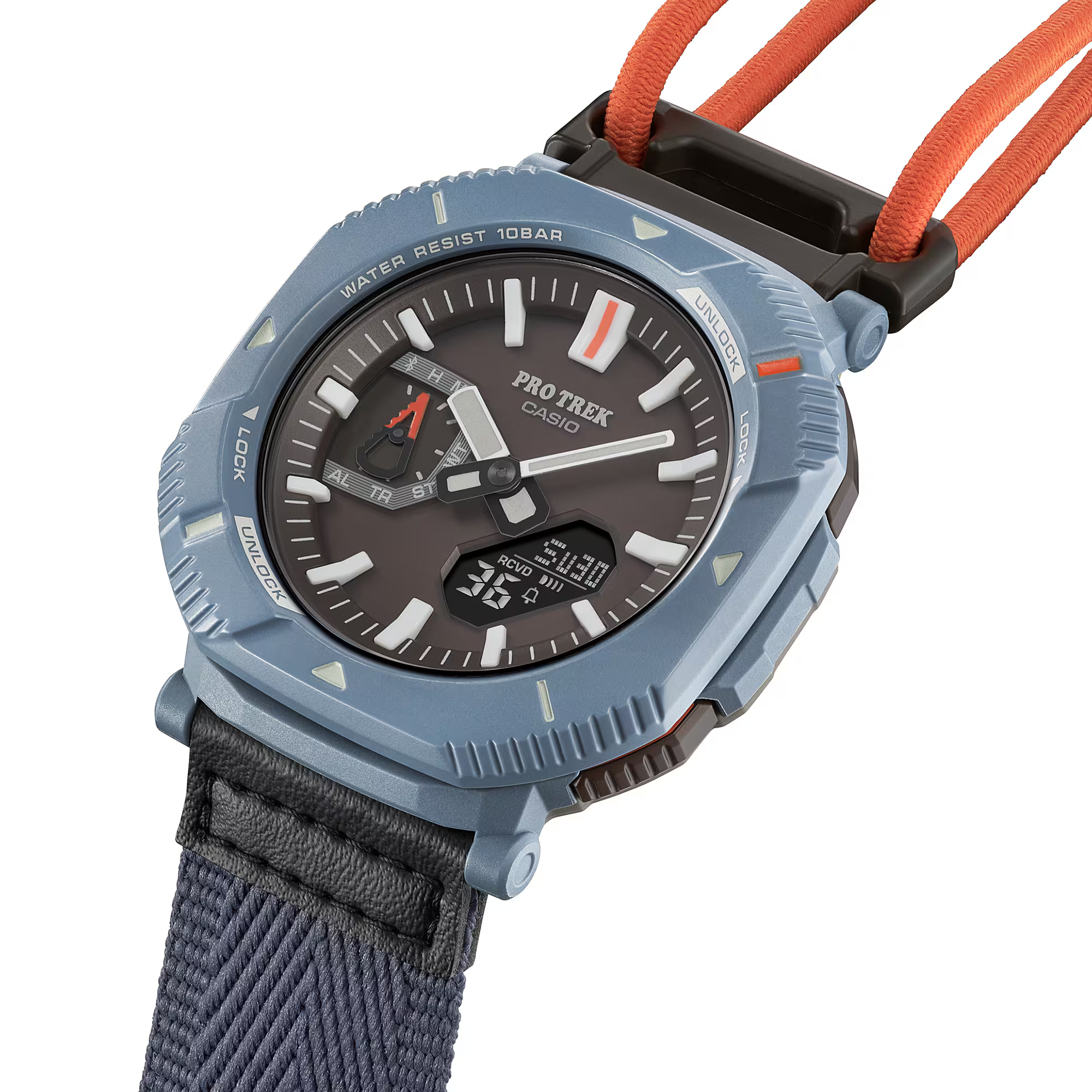萬年鐘錶 -  CASIO 卡西歐 PROTREK  登山錶  PRJ-B001 系列 太陽能藍芽可轉動錶框登山電子錶  PRJ-B001b-2 錶徑 : 46mm