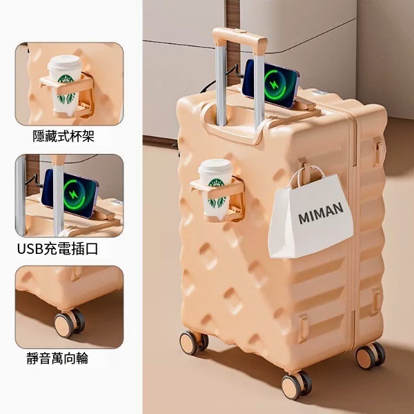 Luggage trips 26-inch-cherry blossom powder (diamond dark flower) zipper