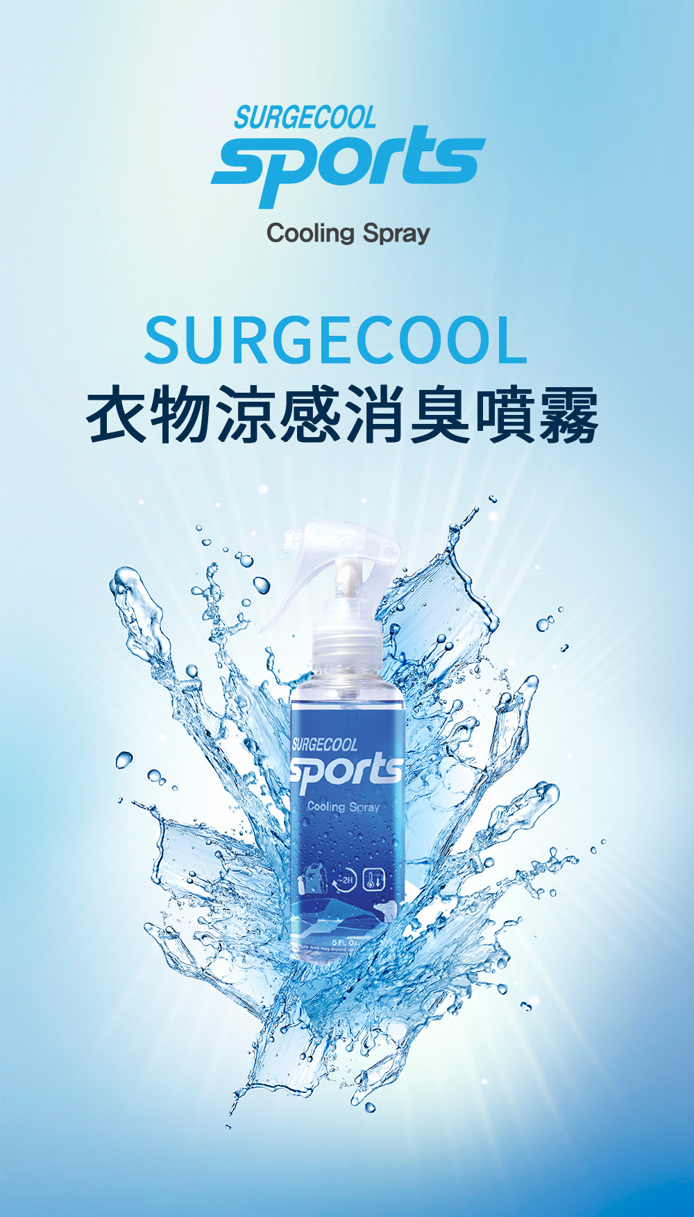 SURGECOOL 衣物涼感消臭噴霧