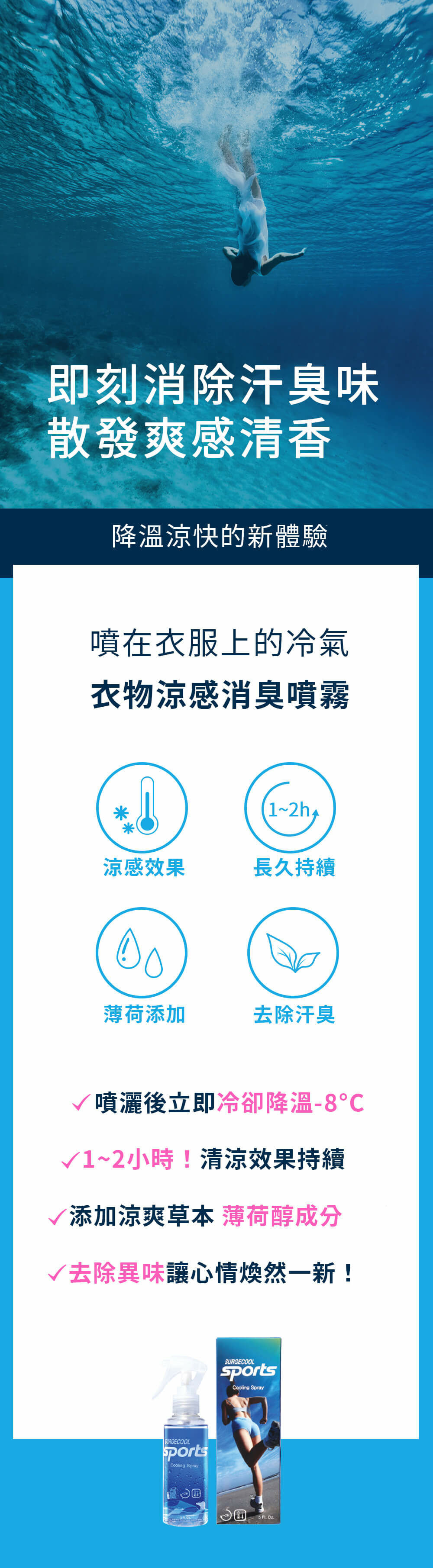 URGECOOL 衣物涼感消臭噴霧