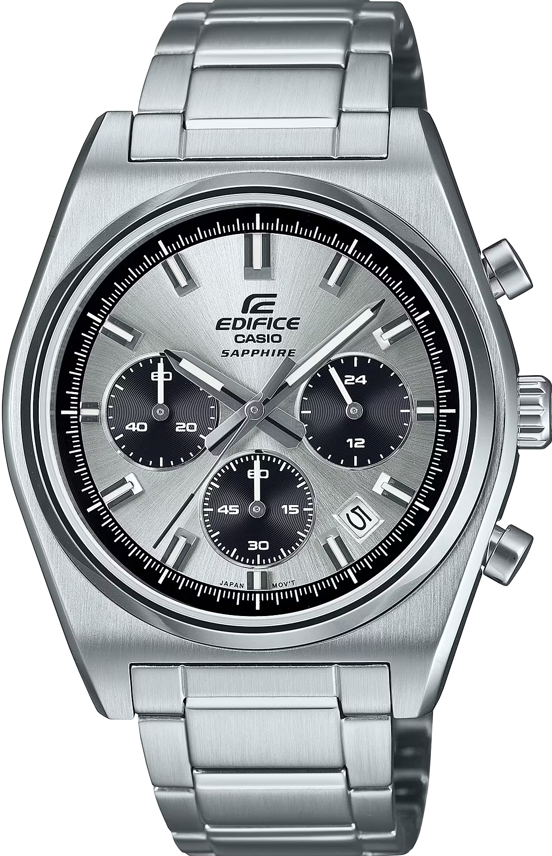 萬年鐘錶 - CASIO 卡西歐 EDIFICE 系列  從賽道到商務非凡體驗藍寶石水晶鏡面三眼計時男錶 EFB-730D-7AV 錶徑 : 40MM