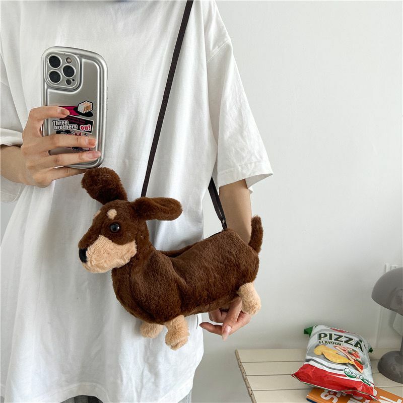 Plush Sausage Dog Bag