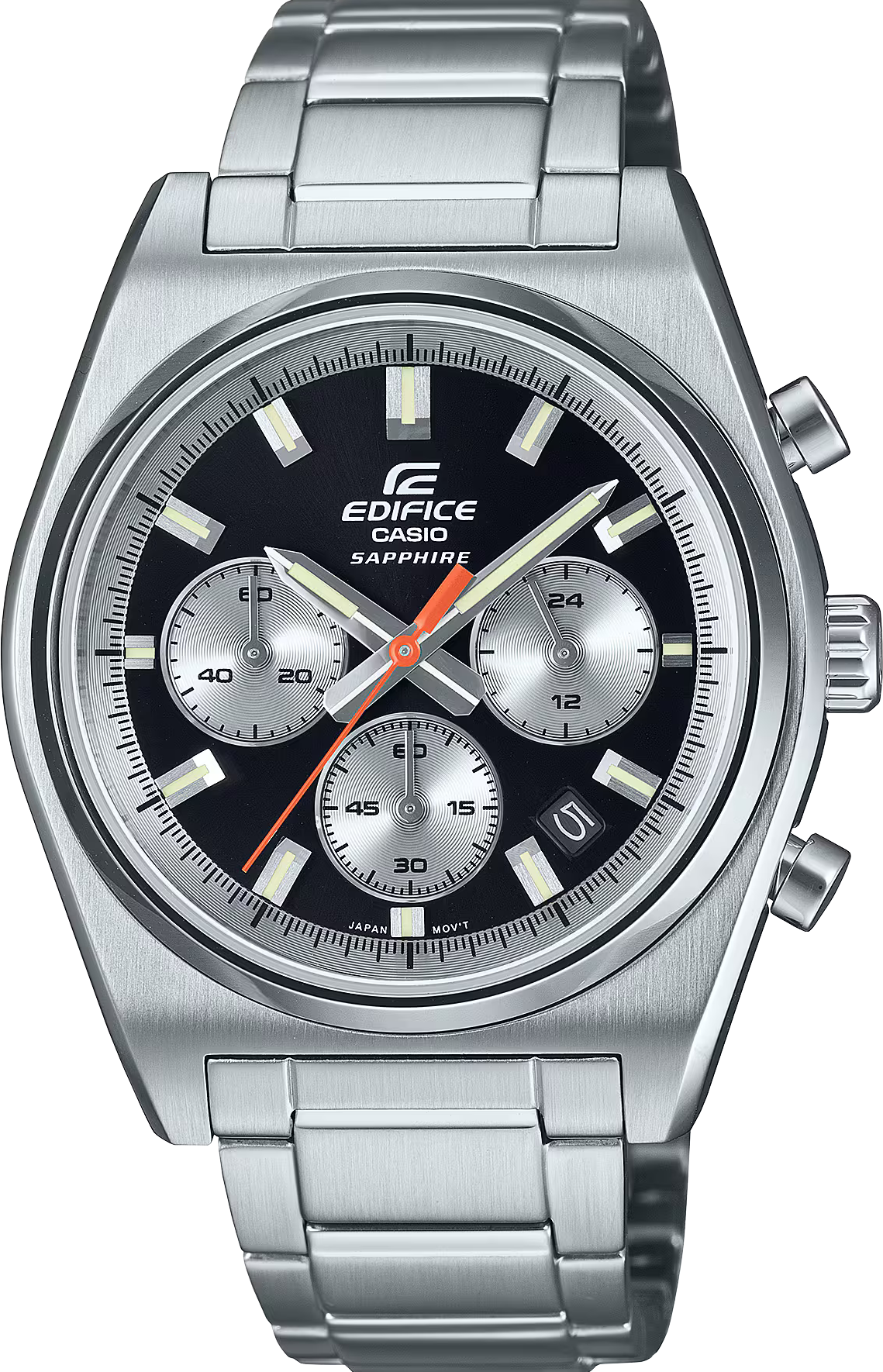 萬年鐘錶 - CASIO 卡西歐 EDIFICE 系列  從賽道到商務非凡體驗藍寶石水晶鏡面三眼計時男錶 EFB-730D-7AV 錶徑 : 40MM