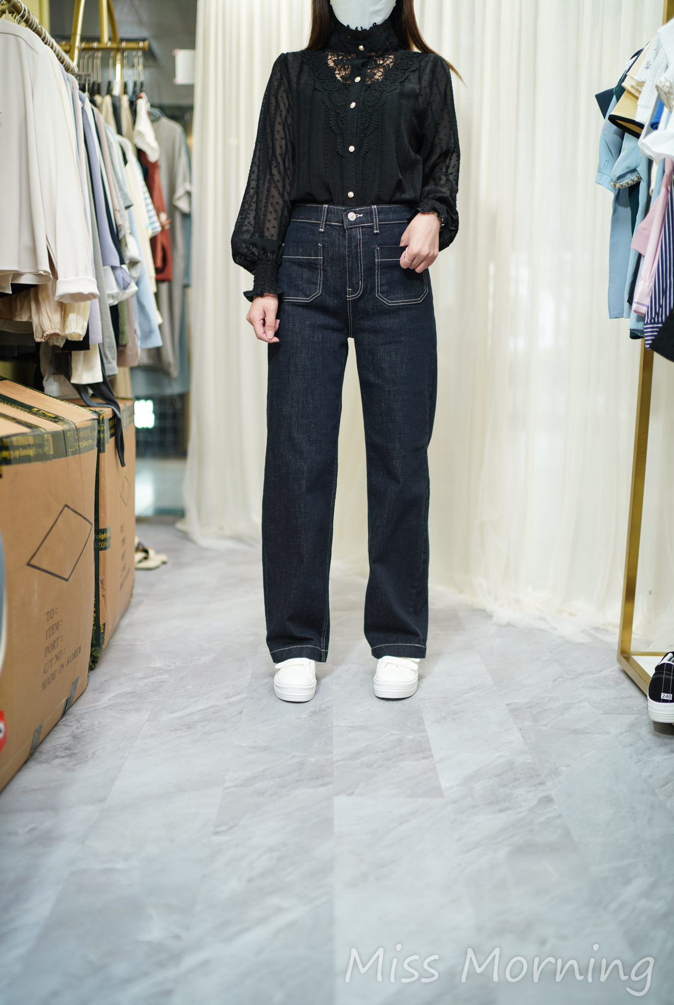 顯瘦2袋牛仔褲(33800)