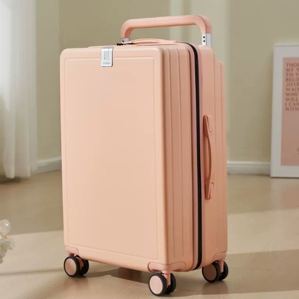 [Width storage rod] 26 inches, luggage multi-function (quiet) universal wheel password box-pink