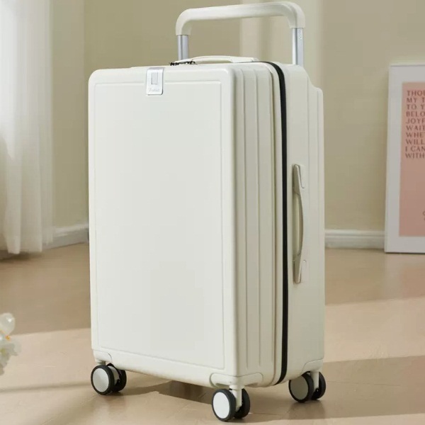 [Width storage rod] 28 inches, luggage multi-function (quiet) universal wheel password box-grain white