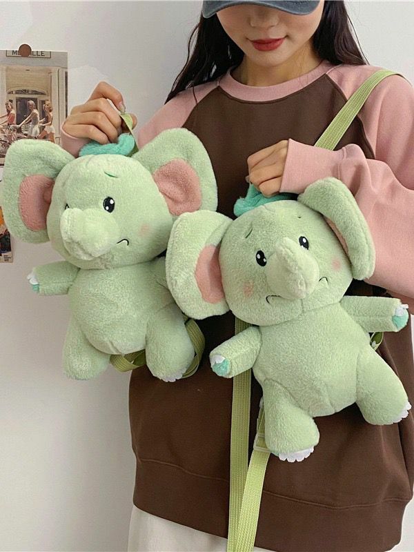 Plush Baby Elephant Backpack