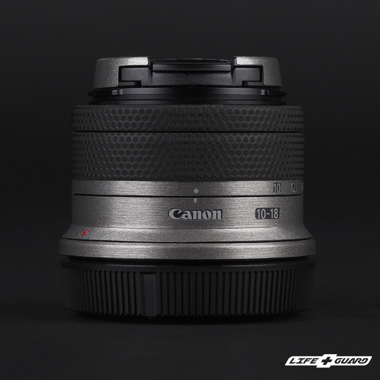 LIFE+GUARD 鏡頭貼膜安裝示意，適用 Canon RF-S 10-18mm F4.5-6.3 IS STM