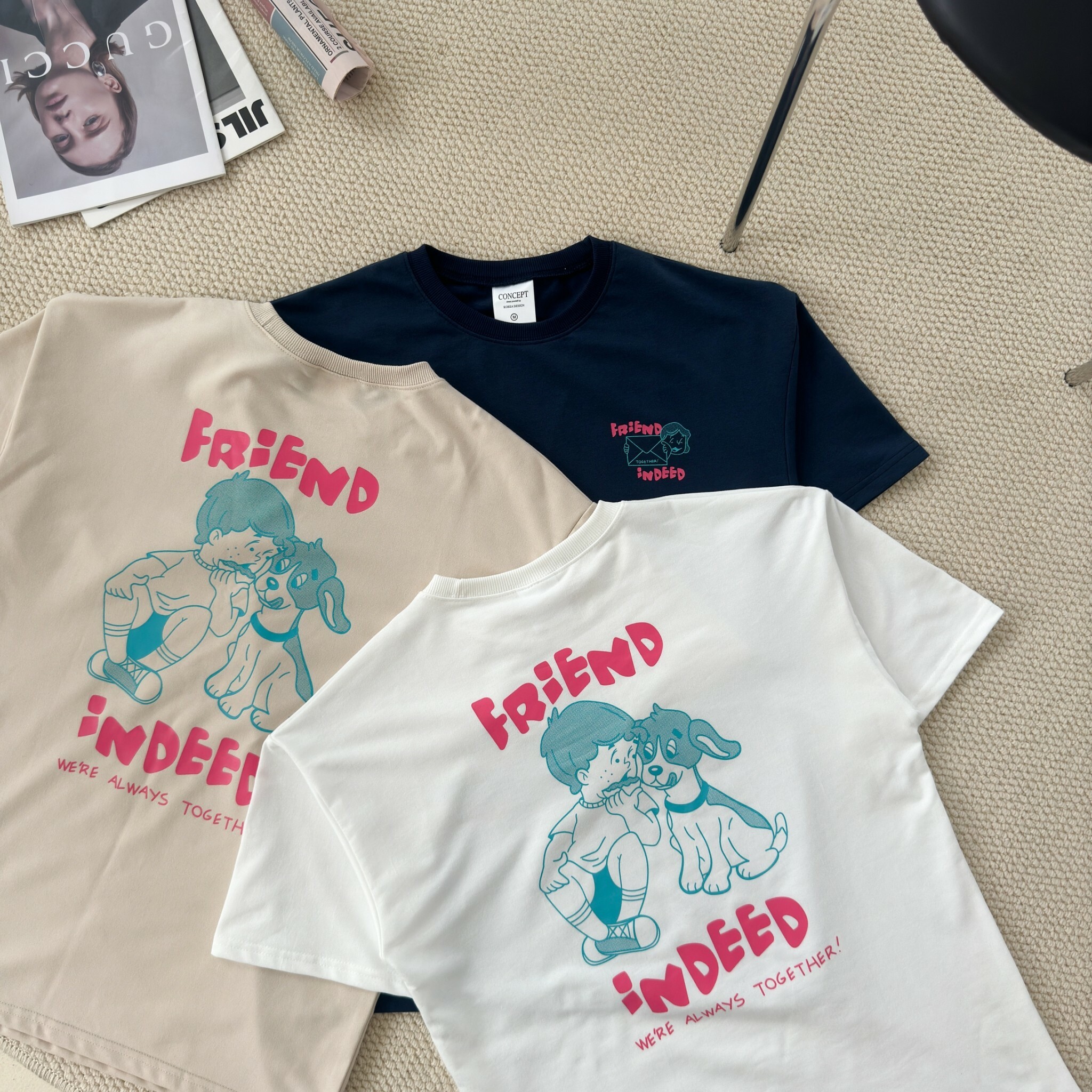 男孩與狗印花短T( 3colors)