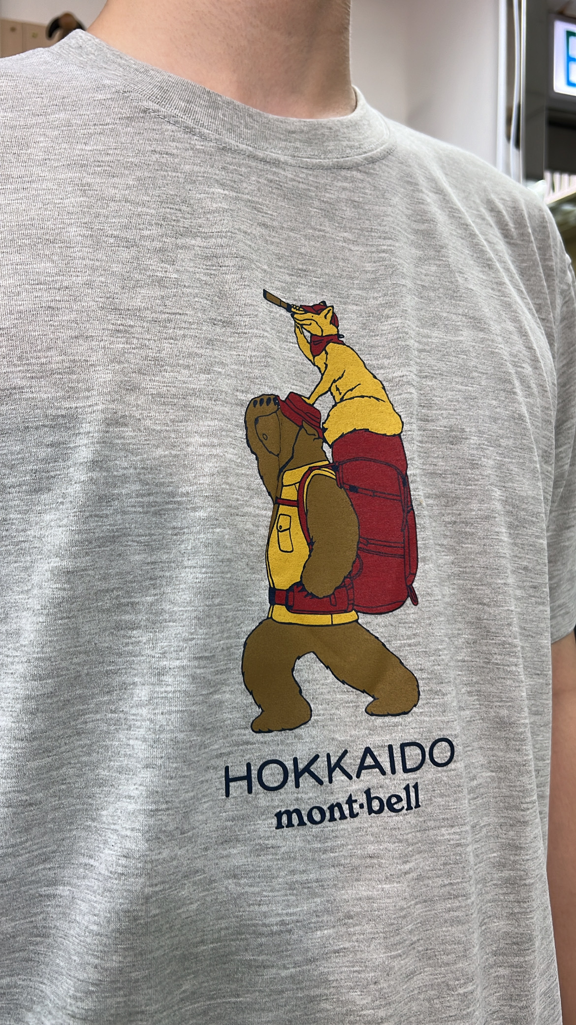 Montbell Wickron T Hokkaido Kitakitsune To Kuma 北海道地域限定版 1504563 透氣快乾 T-Shirt