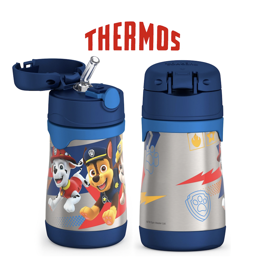 美國 Thermos 不鏽鋼真空兒童保溫吸管水壺 - Paw Patrol