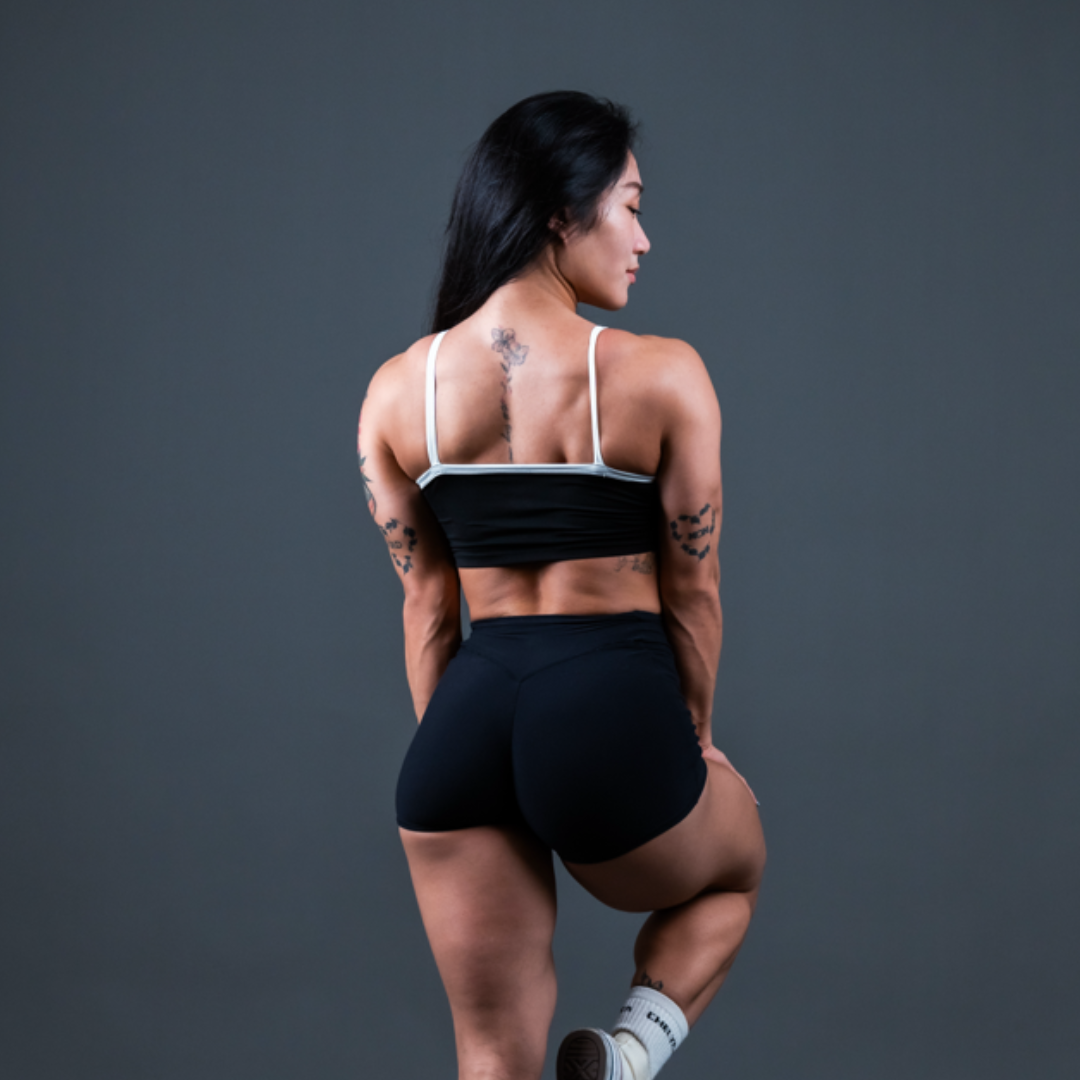 [H-Elastic™] RTP Bra Top - White Black