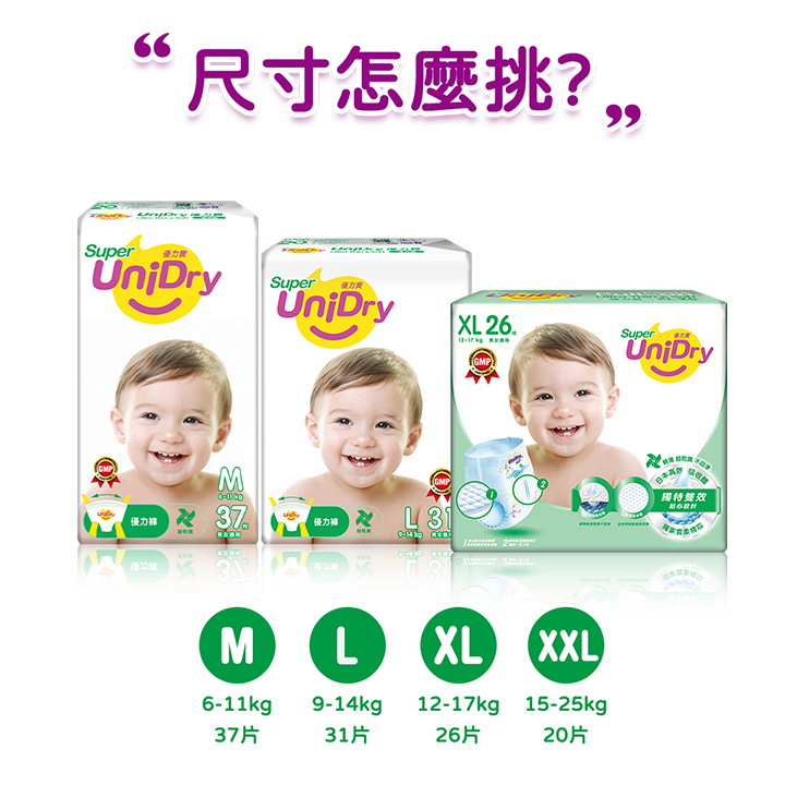 第3代超薄優力褲嬰兒紙尿褲(8包/箱) (團購)