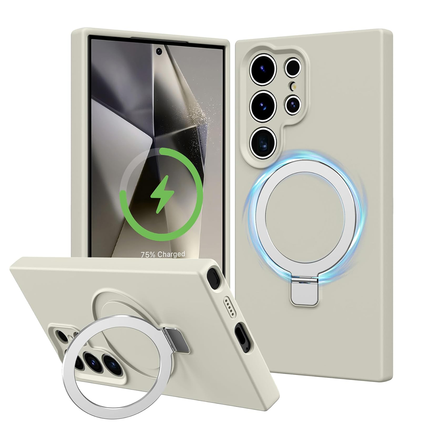 XPRO - Mag Stand Silicone - Samsung S25 Case 矽膠磁吸支架貼身手機保護硬殼