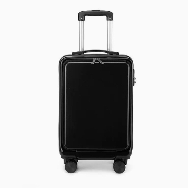 [Full open] 22-inch luggage multi-function tie box password box-black