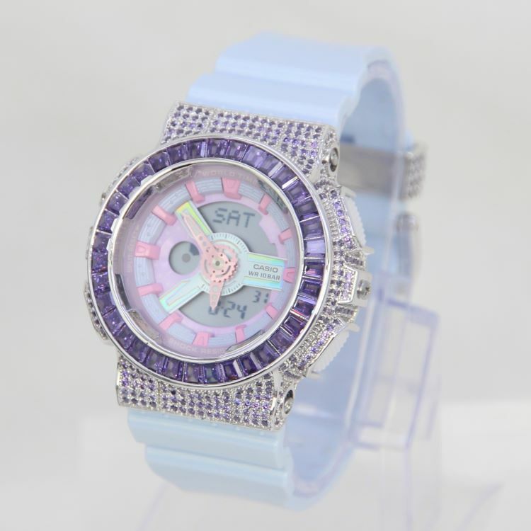 銀色 改裝手錶 BA-110FH-2A - 紫圈經典