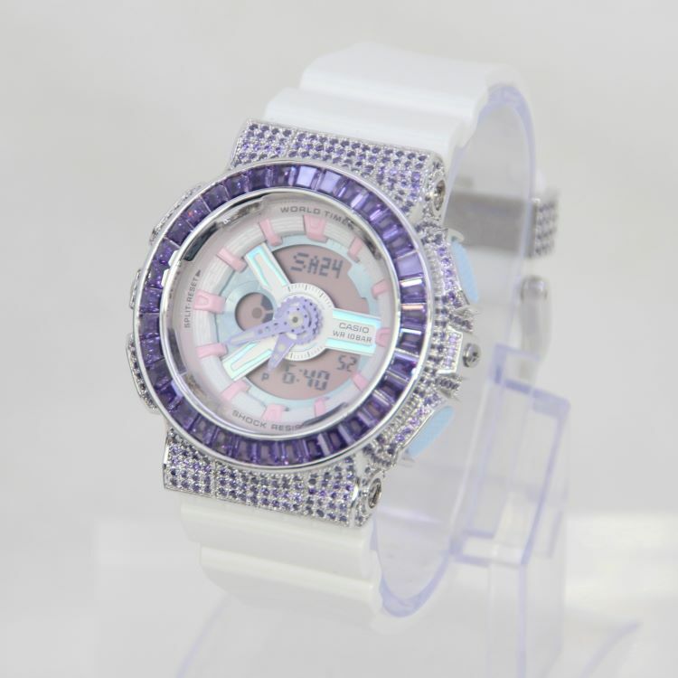 銀色 改裝手錶 BA-110FH-7A - 紫圈經典