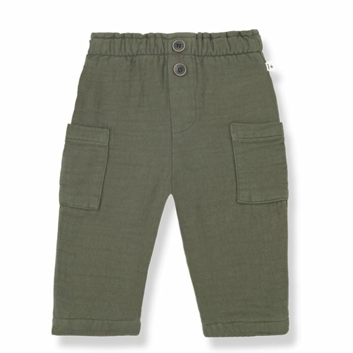 1+ in the family 大口袋工作褲 POL olive