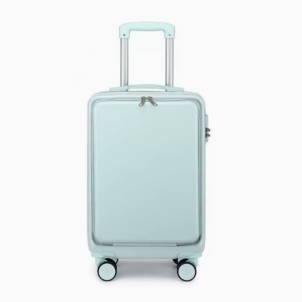 [Full open] 24-inch luggage multifunctional tie box password box-mint green