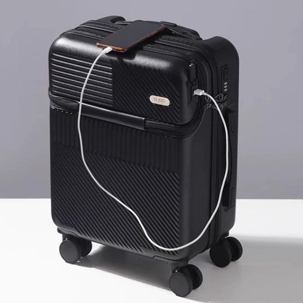 [Preface] 26-inch luggage multifunctional tie box password box-Respecting black