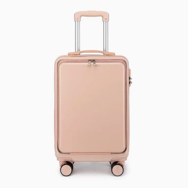 [Full open] 26-inch luggage multifunctional tie box password box-pink