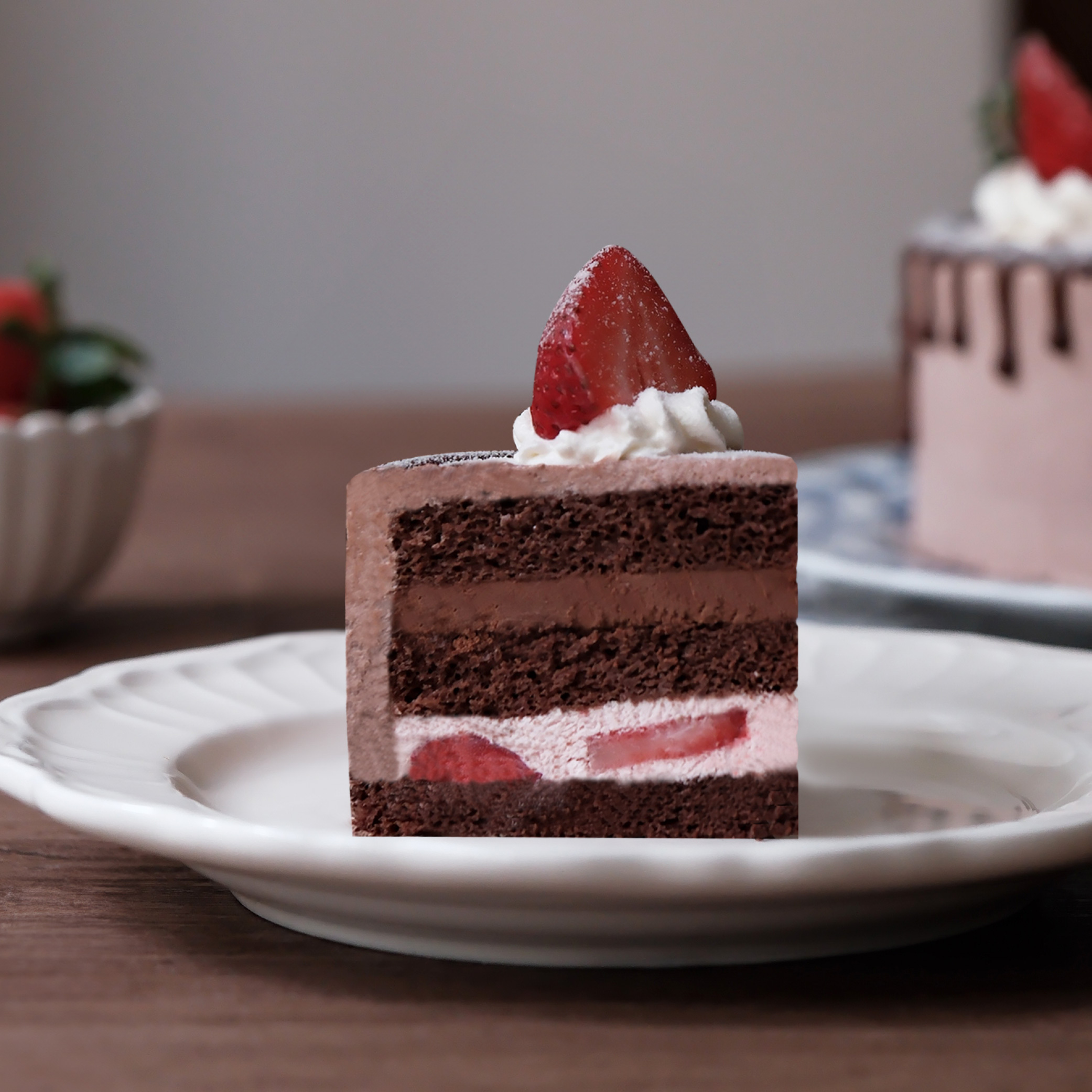 【時甜】草莓濃可可戚風