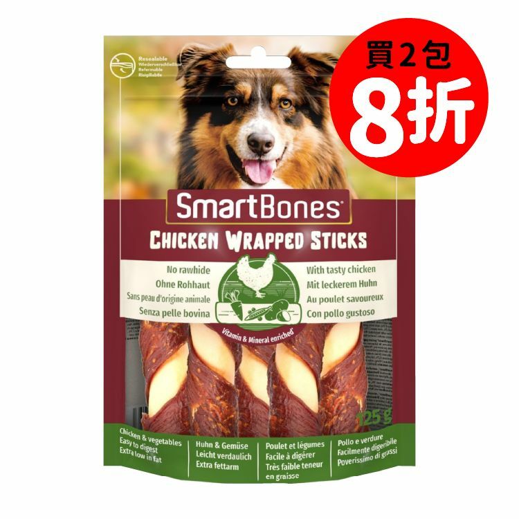 SmartBones 歐洲優化版 超低脂 雞肉潔齒棒 5”(5支裝) (SBCW7453-2)