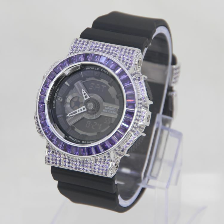 銀色 改裝手錶 BA-110XBC-1A - 紫圈經典