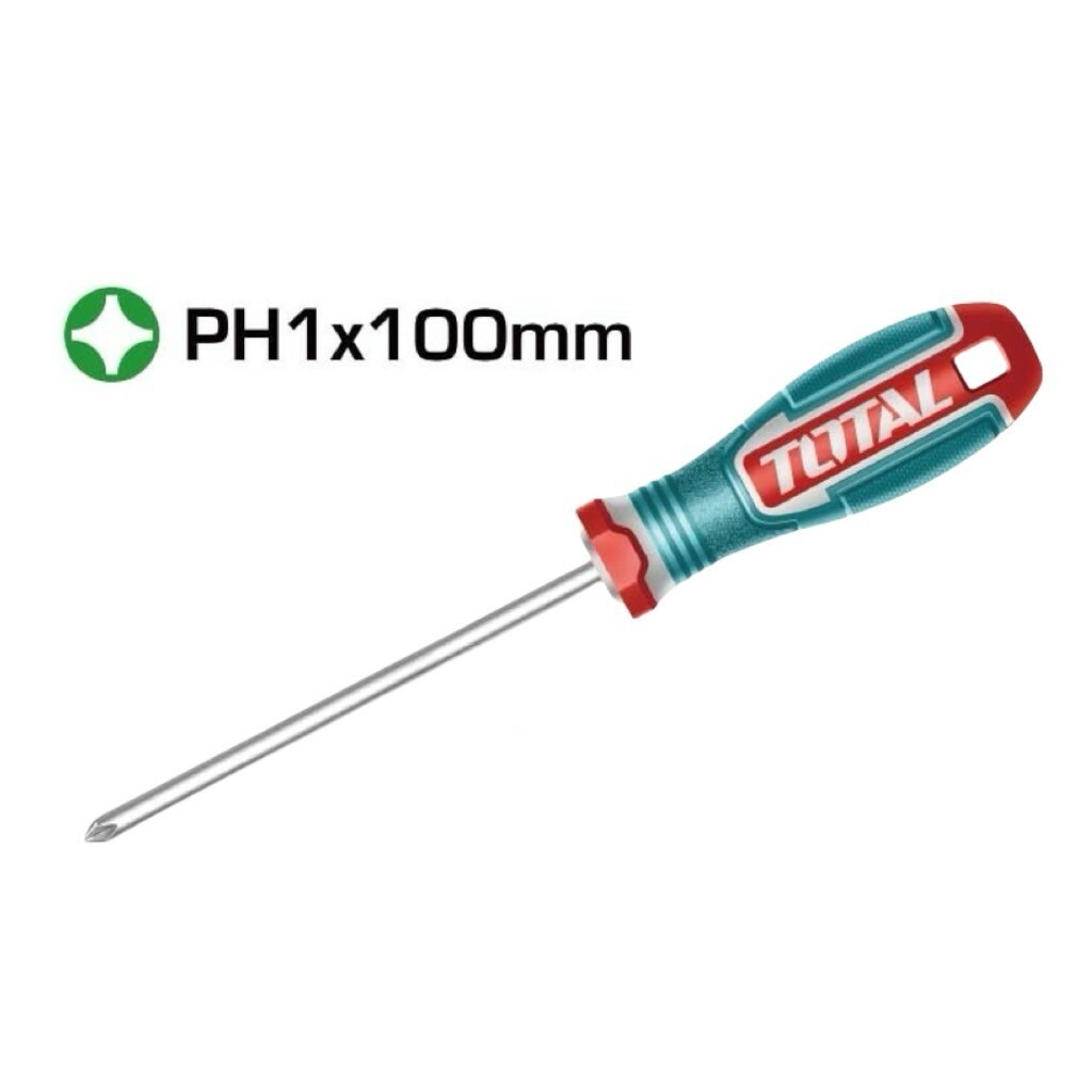 TOTAL 十字螺絲起子 PH1*100mm (TSDPH1100)