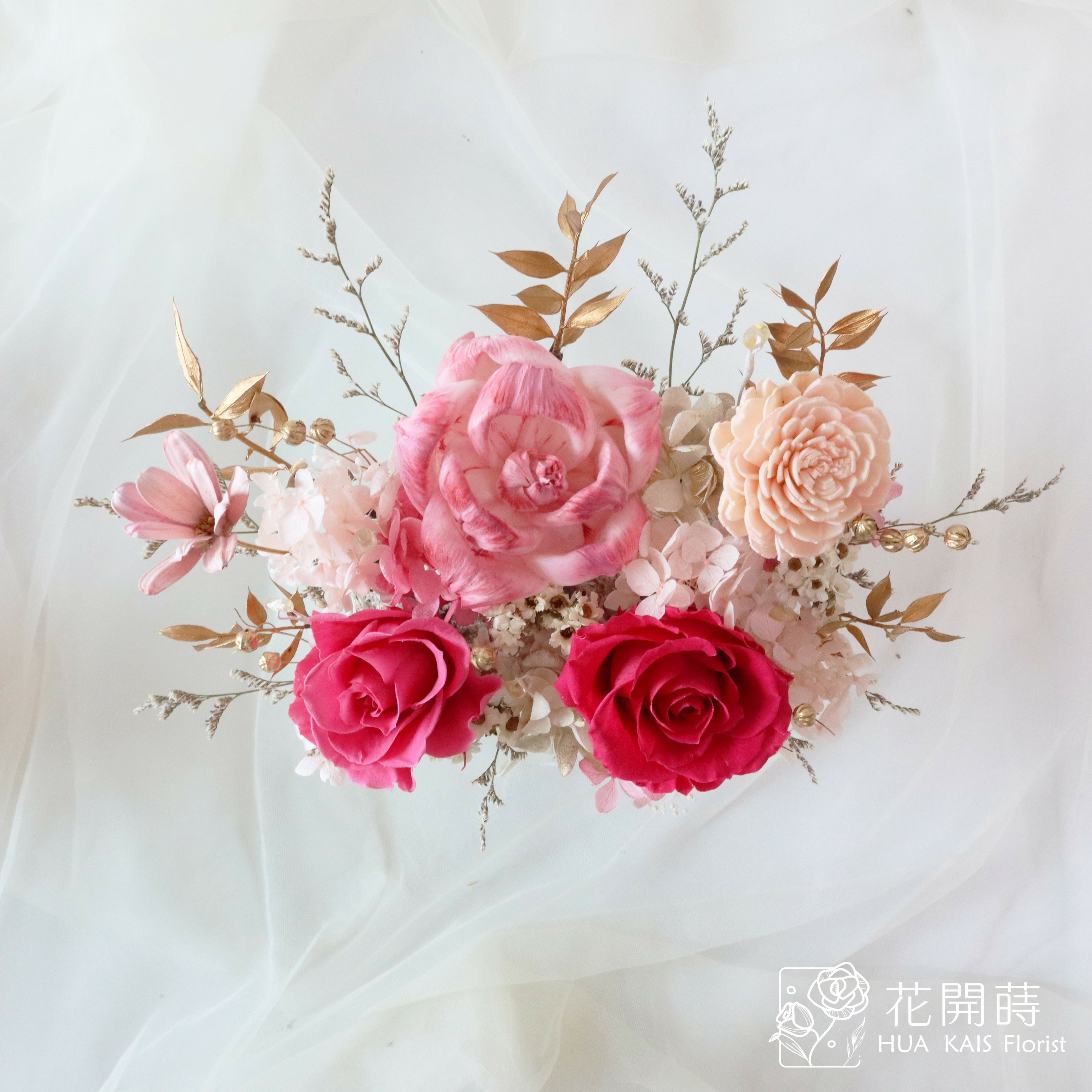 開運水晶桌花-春暖花開M|開幕賀禮|喬遷新居|永生桌花|室內布置|祝賀禮物|客戶送禮