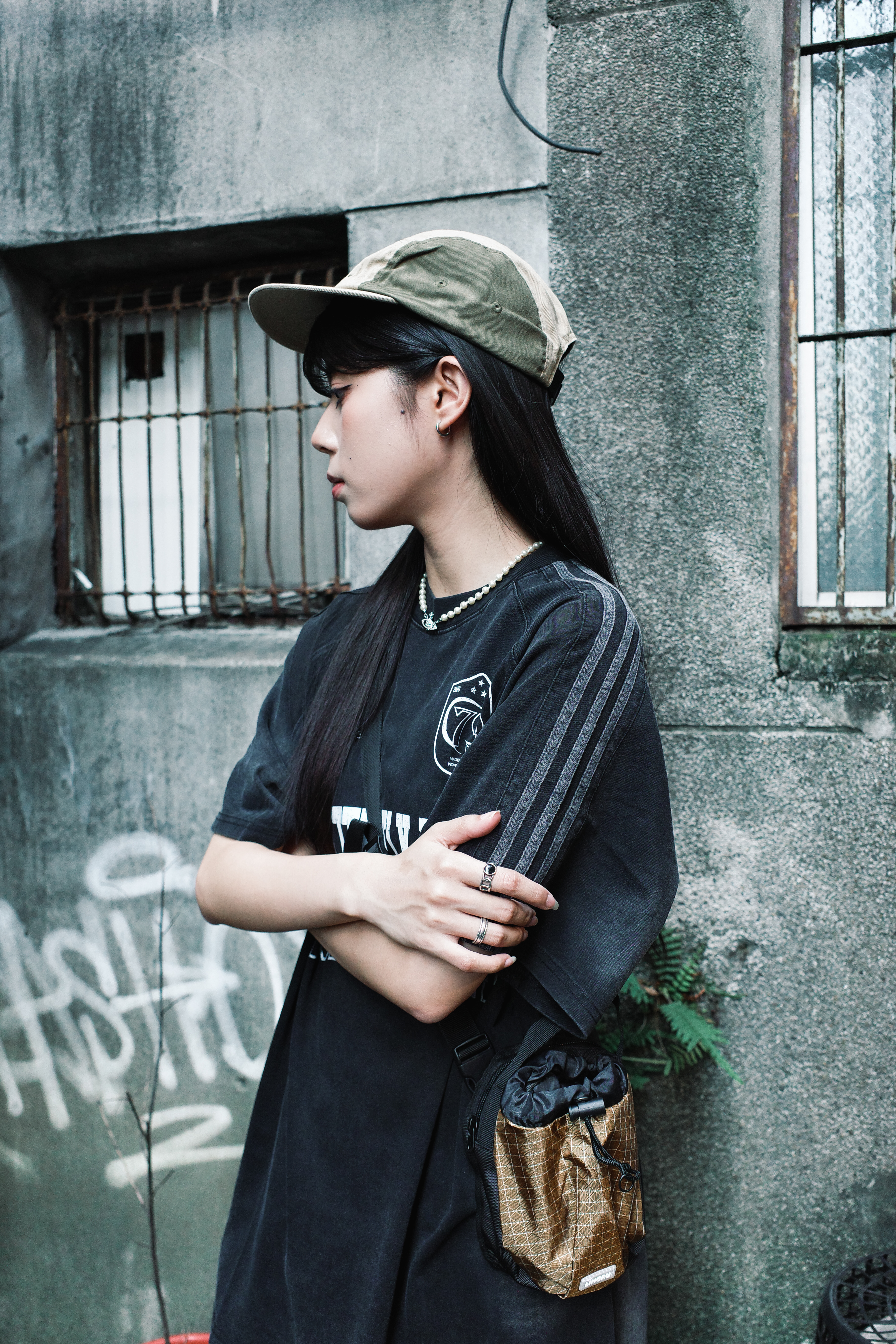 『Always_Good』防潑水 鬆緊扣 網格 小腰包