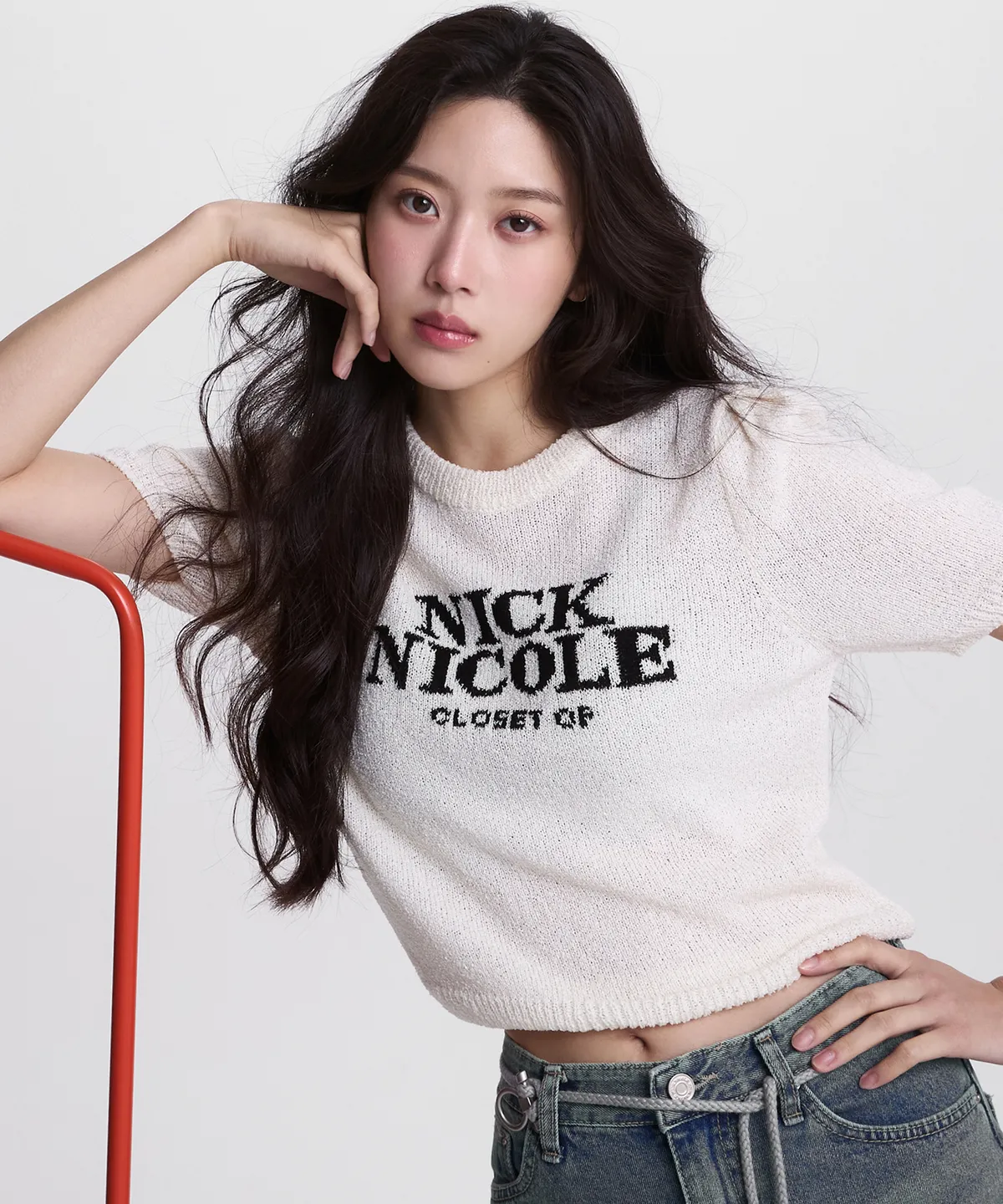 文佳煐代言品牌| NICK & NICOLE CLOSET SHRRING HALF KNIT ( 3 Colors )