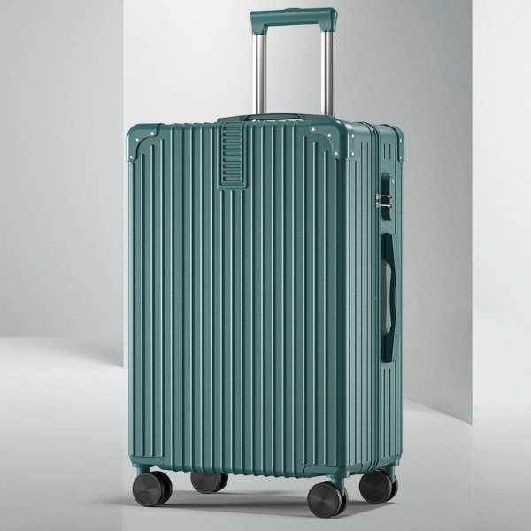 Luggage (24 -inch) tie tie box high face value, universal wheel password suitcase [Rose gold+white 607 zipper model]