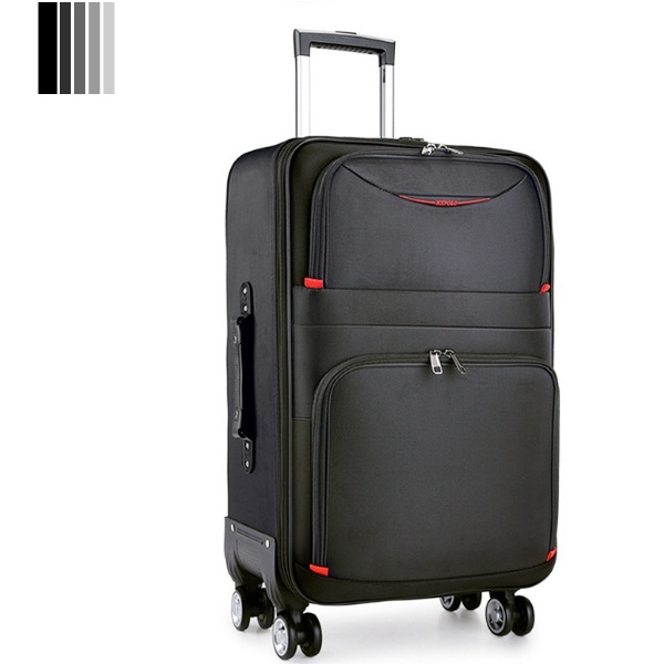 Luggage (26 -inch) tie tie box high face value, universal wheel password suitcase [Rose gold+white 607 zipper model]