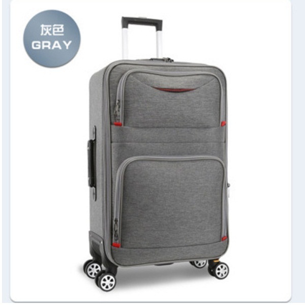 Luggage (24 inches) -Ogly cloth-business box [Gray-wear-resistant Oxford cloth Wanxiang wheel]