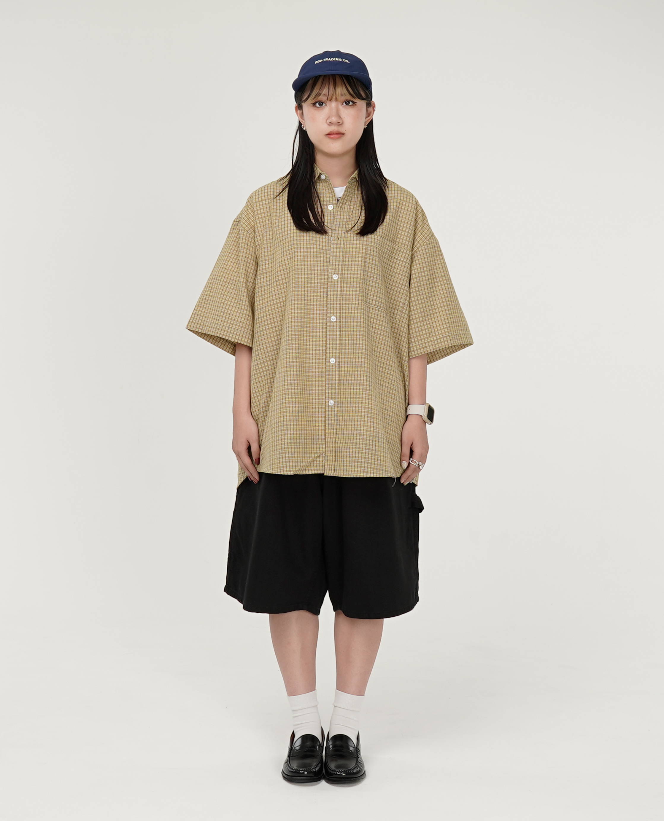 後鬆緊膝下畫家褲